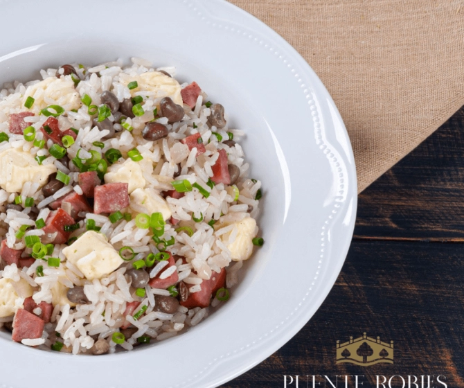 arroz con jamon y guisantes