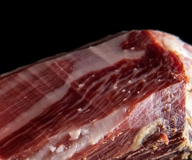 Cristales de tirosina en un jamón ibérico